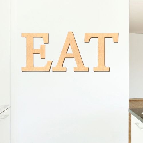 우드스티커- EAT (반제품) 레터링 글자 W465 월데코/ 반제품(우드)