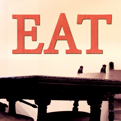 우드스티커- EAT (컬러완제) 레터링 글자 W466 포인트