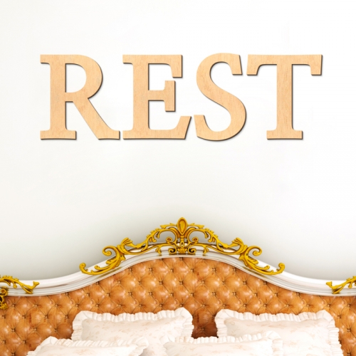 우드스티커- REST (반제품) 레터링 글자 W467 입체/ 반제품(우드)