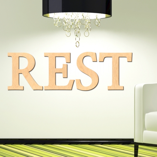 우드스티커- REST (반제품) 레터링 글자 W467 입체/ 반제품(우드)