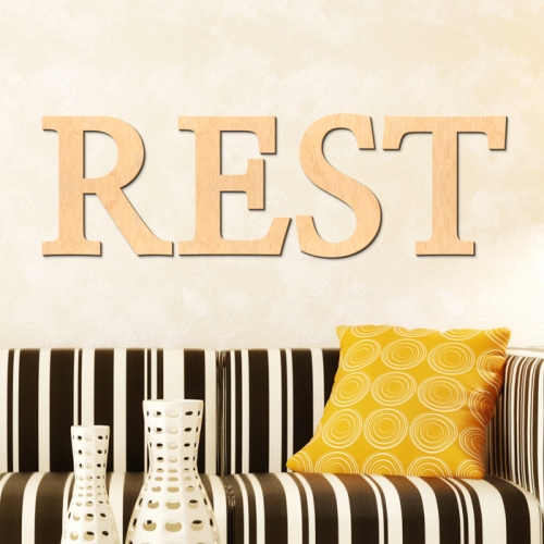 우드스티커- REST (반제품) 레터링 글자 W467 입체/ 반제품(우드)