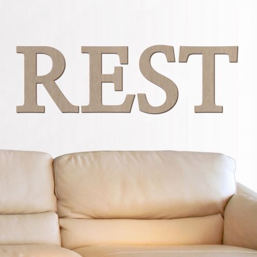 우드스티커- REST (컬러완제) 레터링글자 W468 입체