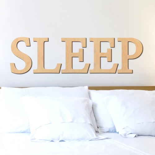 우드스티커- SLEEP (반제품) 레터링글자 W469 포인트 / 반제품(우드)