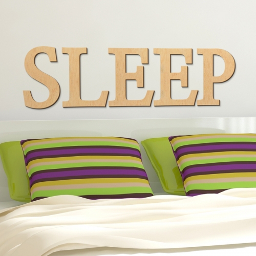 우드스티커- SLEEP (반제품) 레터링글자 W469 포인트 / 반제품(우드)