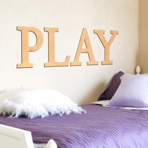 우드스티커- PLAY (반제품) 레터링 글자 W471 월데코/ 반제품(우드)
