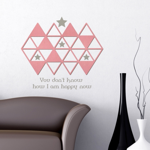 우드스티커- 트라이앵글 (컬러완제) W476 포인트 입체