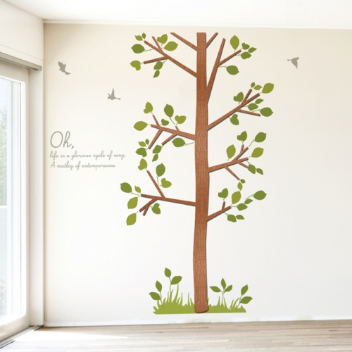 우드스티커- 바람나무 (컬러완제) W482 포인트 월데코