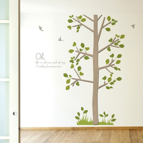 우드스티커- 바람나무 (컬러완제) W482 포인트 월데코