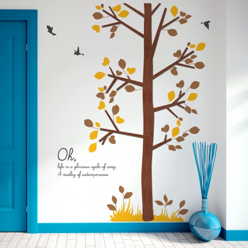 우드스티커- 바람나무 (컬러완제) W482 포인트 월데코