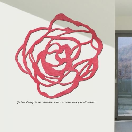 우드스티커- 장미 (컬러완제)  꽃 플라워 W484 입체