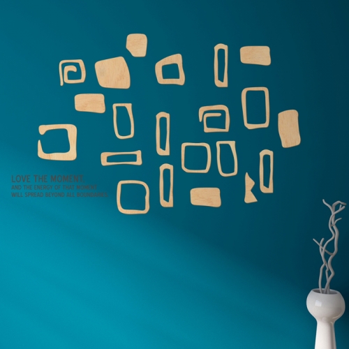 우드스티커- 네모패턴 (반제품) W487 포인트 월데코/ 반제품(우드)+그레이(시트)