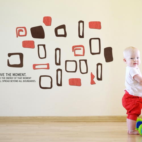 우드스티커- 네모패턴 (컬러완제) W488 포인트 입체