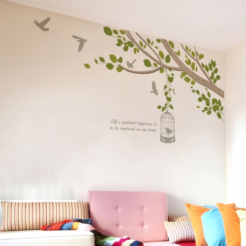 우드스티커- 봄봄 (컬러완제) 나뭇가지 W494 월데코