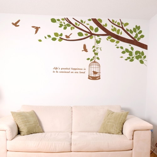 우드스티커- 봄봄 (컬러완제) 나뭇가지 W494 월데코