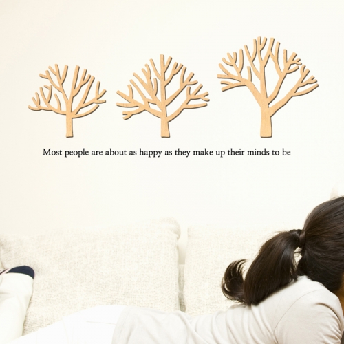 우드스티커- 가지나무 (반제품) W495 월데코 입체데코/ 반제품(우드)+블랙(시트)