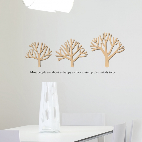 우드스티커- 가지나무 (반제품) W495 월데코 입체데코/ 반제품(우드)+블랙(시트)