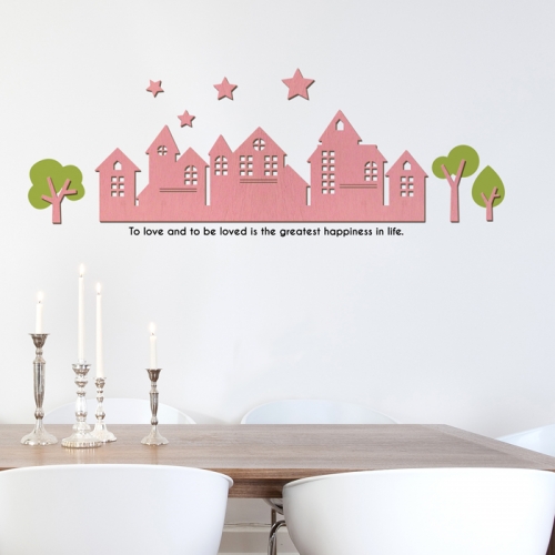 우드스티커- 유럽마을 (컬러완제) W498 포인트 월데코