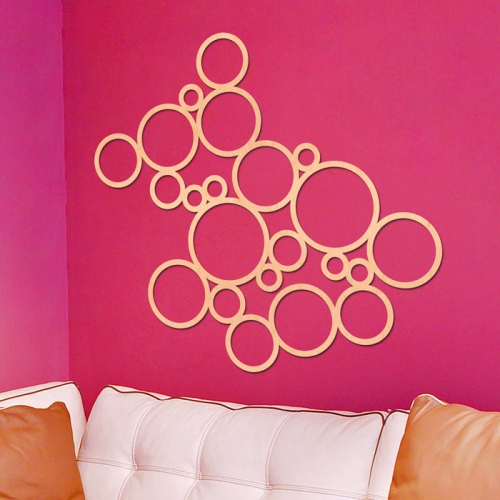 우드스티커- 라운드 (반제품) W499 포인트 월데코입체/ 반제품(우드)