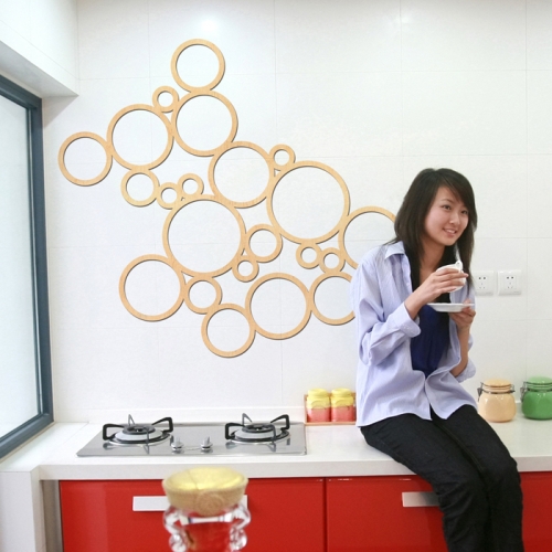 우드스티커- 라운드 (반제품) W499 포인트 월데코입체/ 반제품(우드)