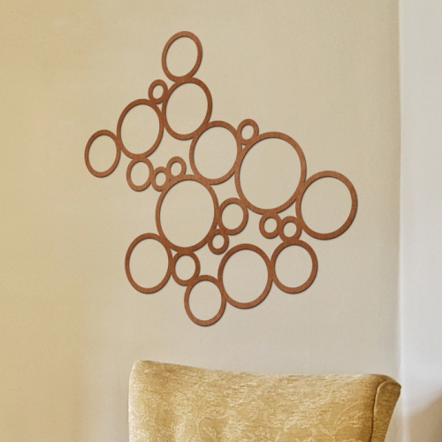 우드스티커- 라운드 (컬러완제) W500 포인트 월데코