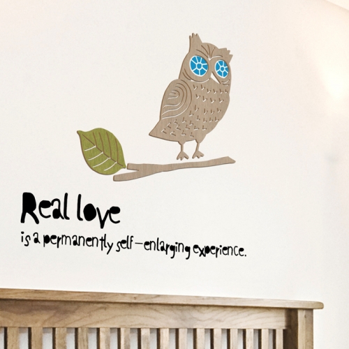 우드스티커- 부엉이 (컬러완제) 캐릭터 W502 포인트