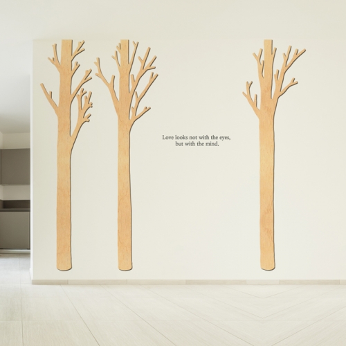 우드스티커- 가시나무 (반제품) W505 포인트 월데코/ 반제품(우드)+그레이(시트)