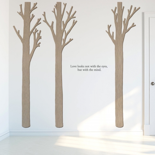 우드스티커- 가시나무 (컬러완제) W506 포인트 입체