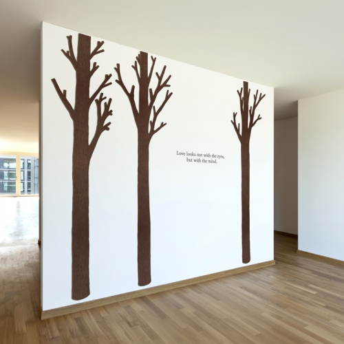 우드스티커- 가시나무 (컬러완제) W506 포인트 입체