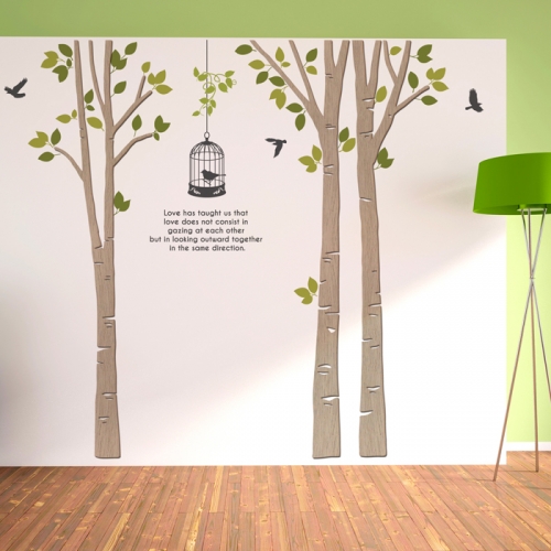 우드스티커- 모던자작나무 (컬러완제) W510 포인트