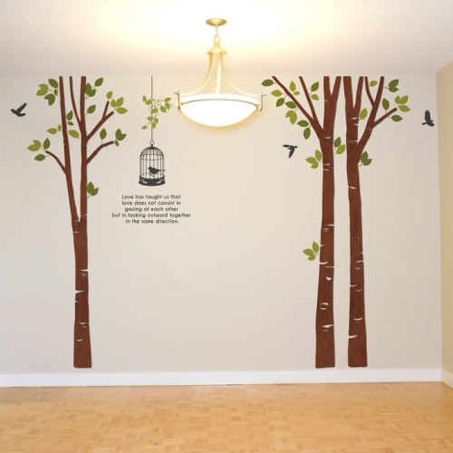 우드스티커- 모던자작나무 (컬러완제) W510 포인트