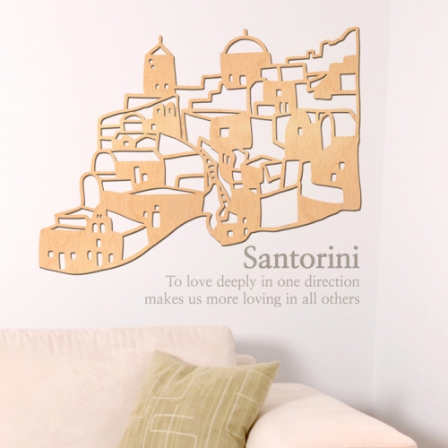 우드스티커- 산토리니 (반제품) 유럽 W517 입체포인트/ 반제품(우드)+라.그레이(시트)