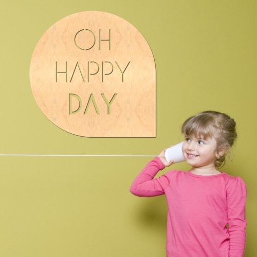 우드스티커- 오해피데이 (반제품) 레터링 W525 입체/ 반제품(우드)