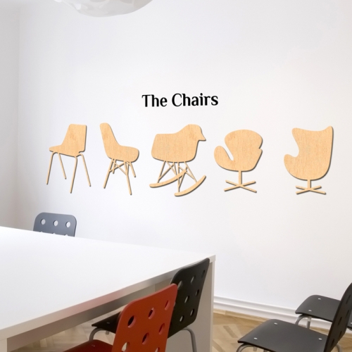 우드스티커- 더체어스 (반제품) 의자 W527 데코 입체/ 반제품(우드)+블랙(시트)