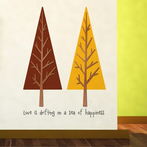 우드스티커- 트리트리 (컬러완제) 나무 W530 포인트