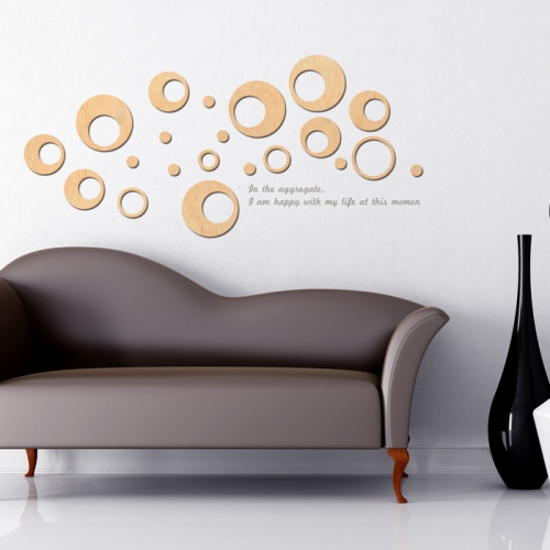 우드스티커- 버블버블 (반제품) W531 포인트 월데코/ 반제품(우드)+라.그레이(시트)