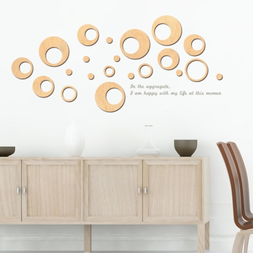 우드스티커- 버블버블 (반제품) W531 포인트 월데코/ 반제품(우드)+라.그레이(시트)