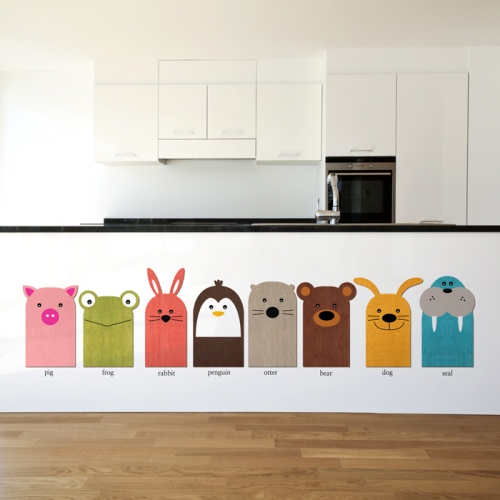 우드스티커- 친구들 W543 아이방 어린이집