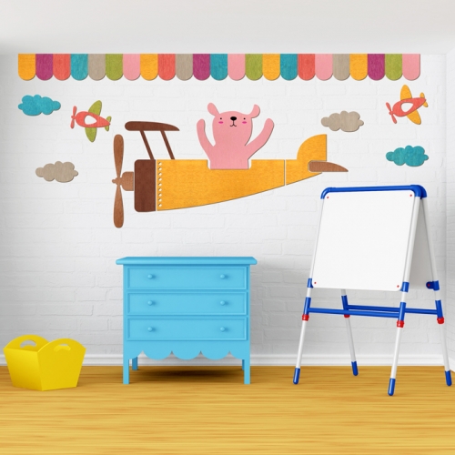 우드스티커- 하늘여행 W544 아이방 어린이집