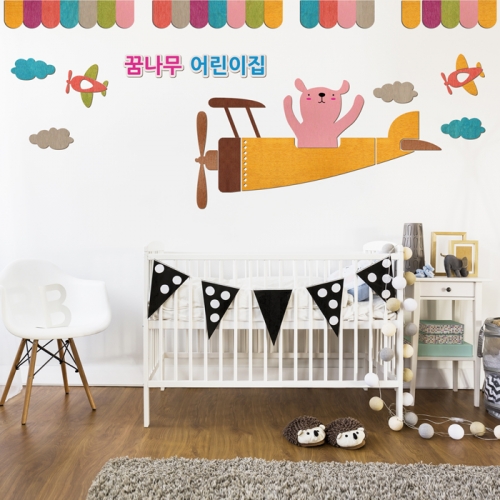 우드스티커- 하늘여행 W544 아이방 어린이집