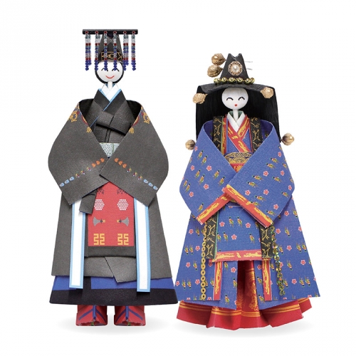 [색지청] 한국궁중의상 종이접기인형
