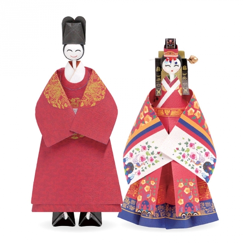 [색지청] 한국궁중의상 종이접기인형