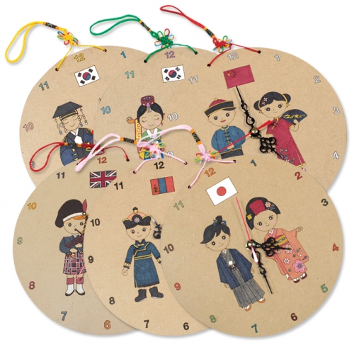 [색지청] 다문화 전통 우드시계 6종