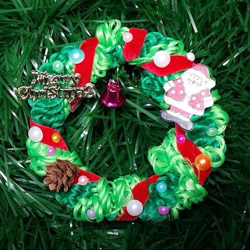 크리스마스 진주원형리스 5인