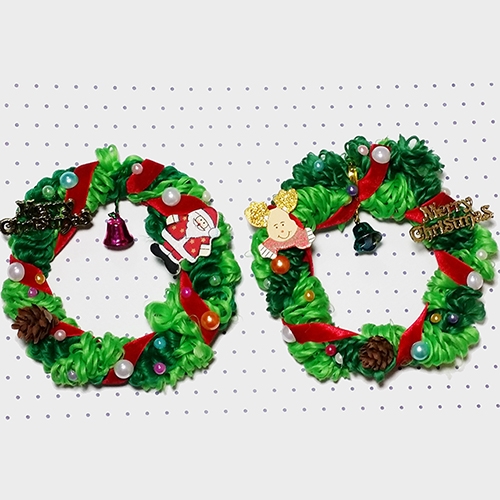 크리스마스 진주원형리스 5인