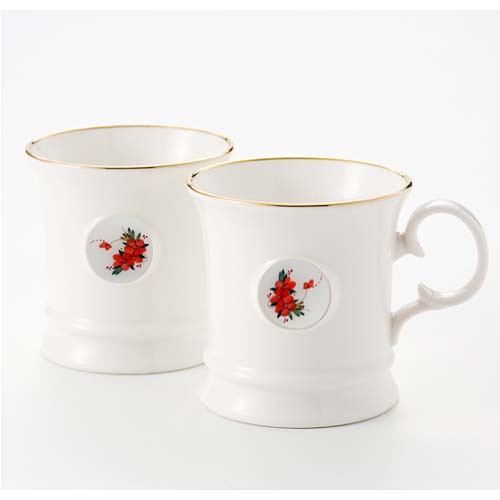 장고머그컵/커플선물/압화도자기머그잔