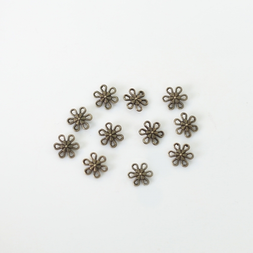 금속참장식 - 육각플라워(6개)[1260]