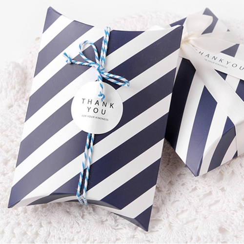 GM18 줄무늬 반달상자2개(중)-옐로우/네이비/핑크/민트