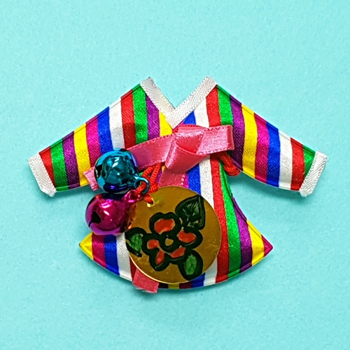 한복 브로치 (색동) 남자용/여자용 5인