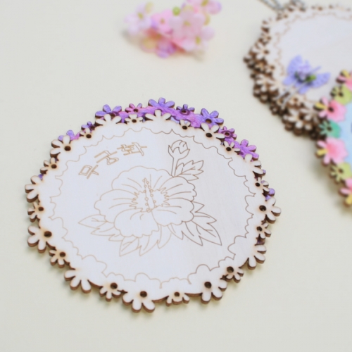 무궁화 우드장식(군번줄포함)