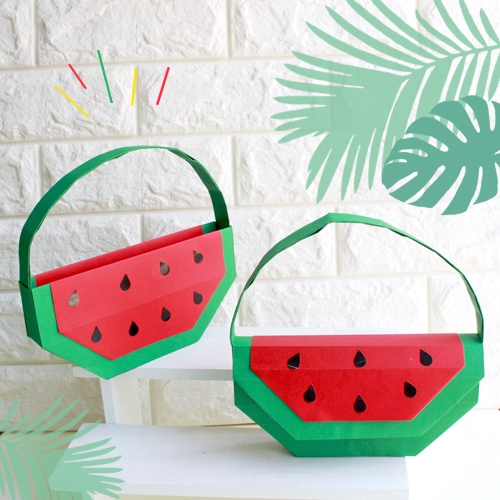 수박가방 종이접기(6인)